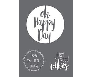 Rayher 45098000 Pochoir Happy Day A4