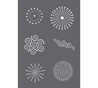 Rayher 45135000 pochoir sérigraphie Dots A5, pochoir adhésif + spatule, gris