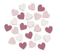 Rayher 46006000 Lot de 24 pièces en MDF Motif cœurs Ø 1,6 cm 3 Couleurs