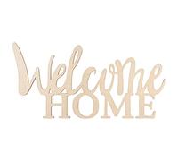 Rayher 46419505 Ecriture en bois "Welcome home" FSC100% - 24,5x11,6x0,4 cm