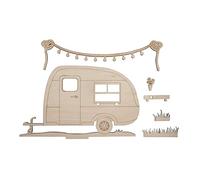 Rayher 46423505 Kit bois Caravane, 6 pcs, nature