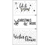 Rayher 50105000 Motifs autocollants déco "let it snow", 10x16cm, sct.-LS 2feuiiles