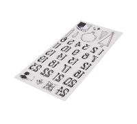 Rayher 50220000 Clear Stamps - Clear Stamps Calendr.de l'avent Nordic, 34 motifs, Blanc.