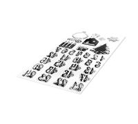 Rayher 50223000 Clear Stamps - Clear Stamps Calendr.de l'avent Classic 33 motifs, Blanc