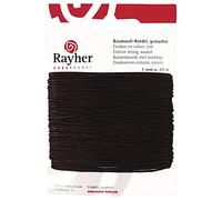 Rayher 5169105 Cordon en Coton ciré Marron 1 mm 20 m
