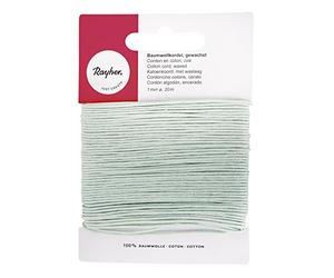 Rayher 5169108 Cordon en Coton ciré, 1 mm, SB Carte Bleu, h. 20 m