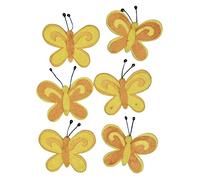 Rayher 5308334 Lot de 6 Papillons en Feutre Orange 5 cm