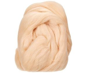 Rayher 5360083 pure laine vierge peignée, 100% laine, sachet 50 g, couleur chair, Beige Clair.