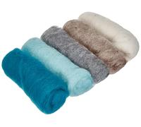 Rayher 5364700 pure laine vierge feutrée 5 coul à 20g, mix d'hiver winter lights