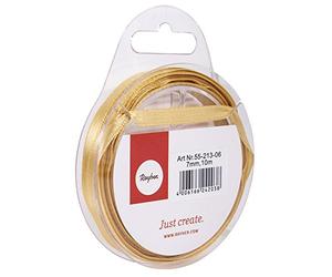 Rayher 5521306 Ruban de satin, 7 mm, SB de rouleau de 10