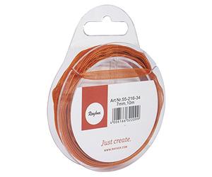 Rayher 5521634 Ruban d'organza, 7 mm, SB de rouleau de 10 m, orange