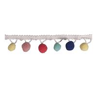 Rayher 55853685 Galon de pompons décoratif, 3 cm ø, sct-LS 2 m, couleur pastel