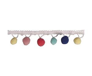 Rayher 55853685 Galon de pompons décoratif, 3 cm ø, sct-LS 2 m, couleur pastel