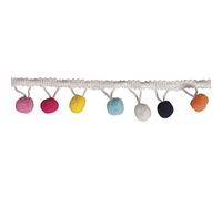 Rayher 55853999 Galon de pompons décoratif, 3 cm ø, sct-LS 2 m, coul. Assorties, Colore