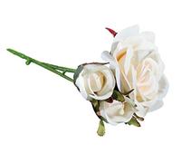 Rayher 55903102 Pick Roses, blanc, 15cm, 3 fleurs