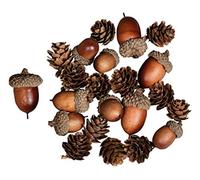 Rayher 55922000 Mélange Cônes de gland ass. 2-4cm, déco de noël plastique, 27pcs