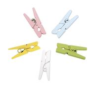 Rayher 56785000 Mini Wooden Pegs, 2.5 x 0.8 cm, 5 Colours, Pack of 20