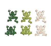 Rayher 56917000 Grenouilles en Bois Ø 2,5 cm 3 Couleurs Assorties Taille S