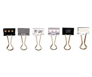 Rayher 60901000 Binder Clips "Glam"