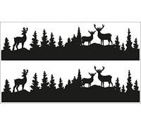 Rayher 60963000 Motif autocoll. déco Quiétitude du forêt, noir