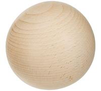 Rayher 6119700 - 1 Boule en bois brut ø 80mm, non percée, p. activités artisanales