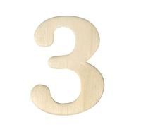 Rayher 6162800 chiffres de bois, 4 cm, 3