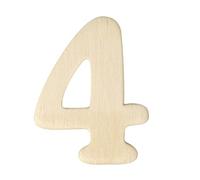 Rayher 6162900 chiffres de bois, 4 cm, 4