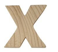 Rayher 6215600 bois lettres, 5 x 1 cm, X