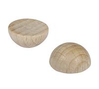 Rayher 6246400 Lot de 20 Demi-sphères en Bois Brut FSC 100% 12 mm