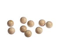 Rayher 6249200 Boules en Bois Brut FSC percées Ø 30 mm 6 mm, Beige