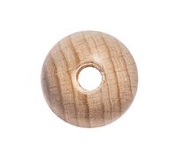Rayher 6250300 Lot de 35 billes en bois brut percées Ø 10 mm Alésage 2,8 mm