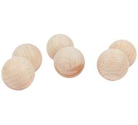 Rayher 6252400 Boules en bois brut ø 25mm p. l’artisanat, non percées, 6 pces
