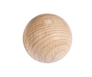 Rayher 6253800 Lot de 2 Boules en Bois Brut Non percées Ø 45 mm