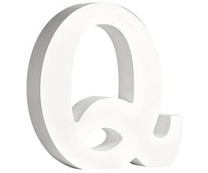 Rayher 62668000 Lettre Q en MDF weiß, 11 cm, Stà € rke 2 cm