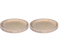 Rayher 62731000 Plateau Décoratif, Tablette en Bois Naturel, Plateau Rond 30cm àž, Idéal pour être Décoré et comme Objet de Décoration, FSC Mix Credit, 30 x 30 x 2, 5 cm, Couleur Nature (Lot de 2)