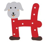 Rayher 62746000 de Bois pour Enfant Lettre FSC Mix Credit, 4,5 x 5,2 Cm, H, M