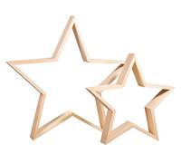 Rayher 62829000 Kit cadres en bois Etoile, FSCMixCredit