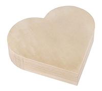 Rayher 62841505 boîte en bois Cœur, avec fermoir magnétique, 25,3x24x6cm, nature