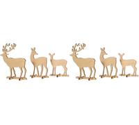 Rayher 62897505 Pces insér.bois Chevr.+cerf,FSCMixCred., nature, 2xchevreuil/1xcerf, sct.-LS 3pces (Lot de 2)