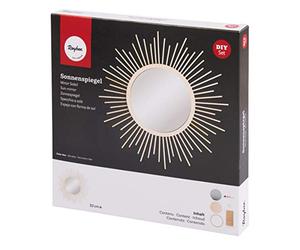 Rayher 62916000 Kit: Miroir Soleil, petit, 32cm ø, miroir ø 15cm, boîte 1set
