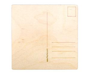 Rayher 62954505 Carte postale en bois FSC Mix Credit, naturel, 14,8 x 14,8 x 0,3 cm
