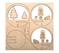 Rayher 63058505 pièces en bois à ins. Casse-noix, 5pces ø7,5cm FSCMixCred nature