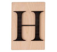 Lettre en bois 14,8 x 10,5 cm - H - Rayher Noir G