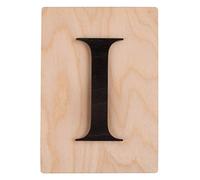 Rayher 63100576 Tuile en bois Lettre I, 1 pce., FSC Mixed Credit, noir, 10,5 x 14,8 cm, épaisseur 4 mm, effet 3D, décoration d’intérieur, arts créatifs