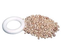 Rayher 63504000 Kit pour Couronne de boules en bois, naturel, 291 pces., 20cm ø, à réaliser soi-même, décoration d’intérieur, Noël, pâques, printemps, automne