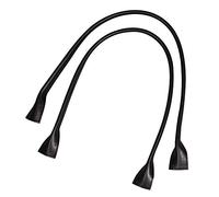 Rayher 6401201 Anses de Sac en Cuir synthétique, 1 Paire, 50,5 cm x 2,5 cm, Noir