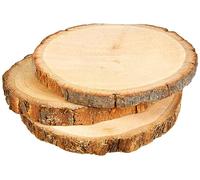 Rayher 65201000 Disque en bois, naturel, 10-12cm ø
