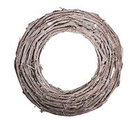 Rayher 65272505 Couronne de vignes balayé blanc, 40cm ø, nature, 10x3cm, plat