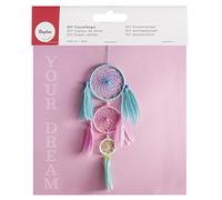Rayher 66048000 Kit pour capteur de rêves, multicolore pastel, 1 set, 14X41cm, à faire soi-même, à suspendre, décoration d’intérieur, idée cadeau