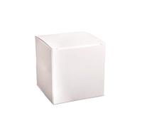 Rayher 67322102 Boîte pliante, blanc, 7,5x7,5x7,5cm, kit 12pces